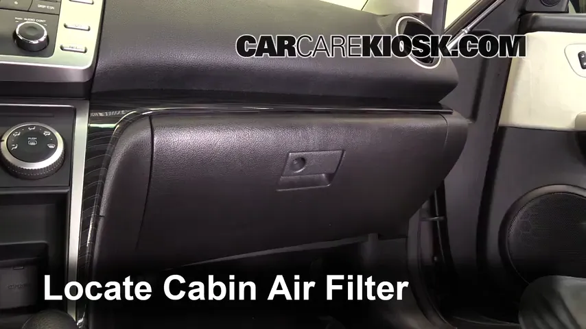 2010 Mazda 6 S 3.7L V6 Filtro de aire (interior) Cambio